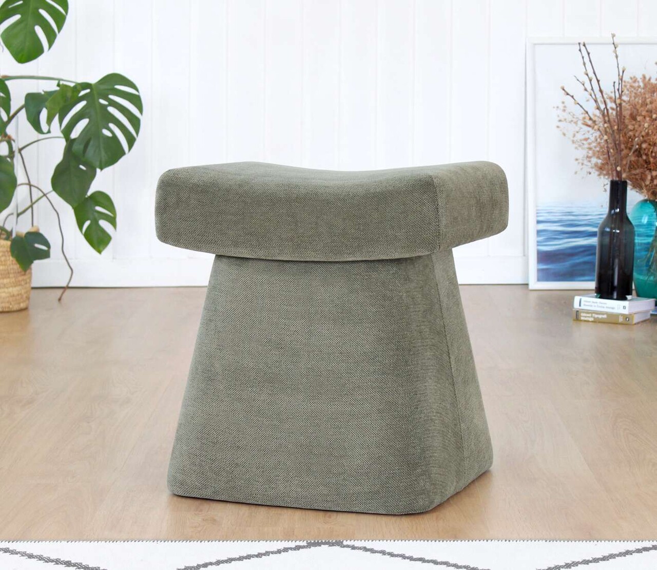 Taburet, Atelier del Sofa, 209FLF1448, Bumbac, Verde - imagine 5